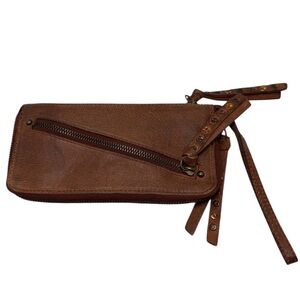 We The Free Rust-Tone Canvas Zip Wristlet Wallet